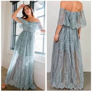 Baltic Born Caroline Lace Maxi Dress Size S BNWT